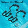 Shower Curtain Hooks, 12 Pcs Stainless Steel Shower Curtain Rings,
