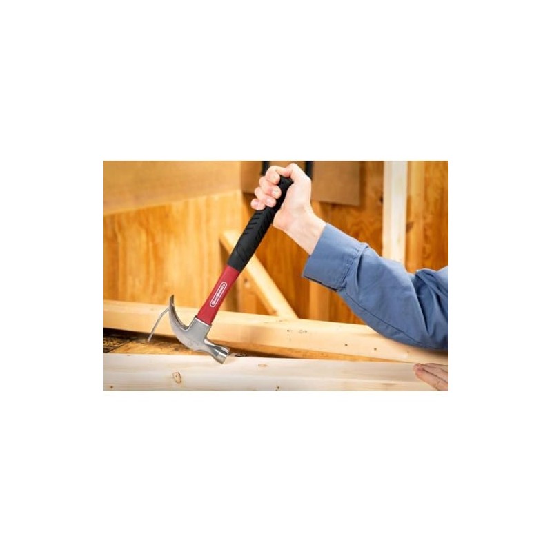 GEARWRENCH 16 oz. Curved Claw Hammer with Fiberglass Handle -