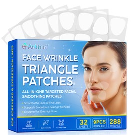 Forehead Wrinkle Plasters, 288 Pieces, Triangular Anti-Wrinkle Plasters for Forehead, Smooth Fine Lines and Laughter Wrinkles