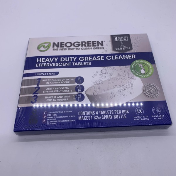 NeoGreen Heavy Duty Grease Cleaner 4 Tablets Per Box