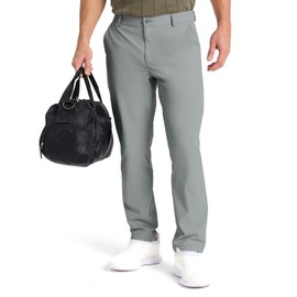 SNOWTEN Mens Golf Pants Classic Fit Stretch Work Dress Pants 32'' Quick Dry Lightweight Casual Comfy Pants with Pockets Grey 35w × 32L