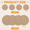 KASURE 8 Pieces Round Placemats Set, 30 cm Placemats(4) and