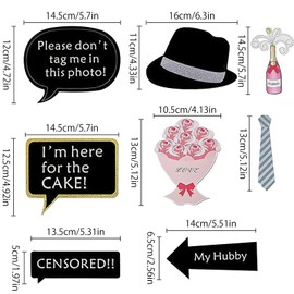 Pack of 52 Photo Props Wedding Stand Accessories Wedding Photo Box Accessories Wedding Photo Booth Photo Box Props Wedding Decoration Wedding Decoration for Wedding Party Decoration