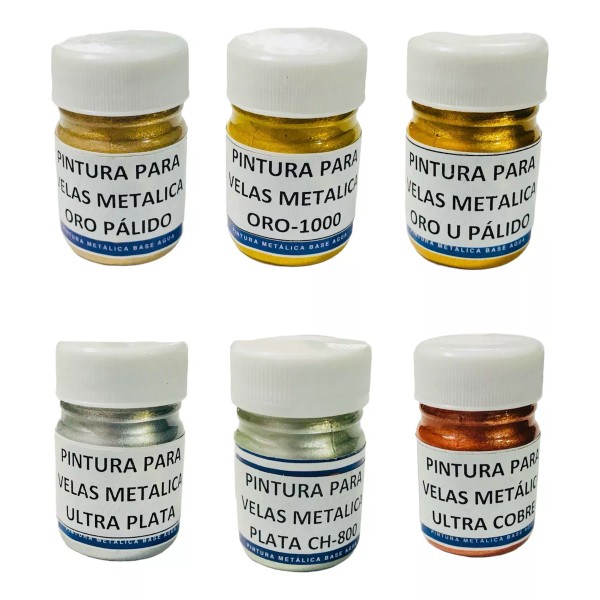 La Brujita Wax Pintura Para Velas Metálica Base Agua 5
