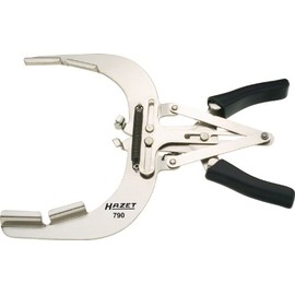 HAZET 790-1A 240 mm Piston Ring Pliers - Bright Nickel-Plated