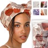 Gorro de ducha para mujer, lujoso, moderno, reutilizable, impermeable, turbante