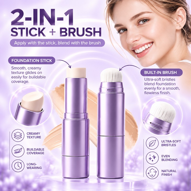 Changing Color Foundation Stick for Base Makeup, Natural Cream