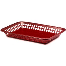TableCraft Products C1079R Cash and Carry Large Grande Basket, Red (Pack of 12)