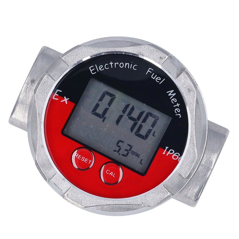 1 Inch Flow Meter LCD Display Digital Turbine Flow Gauge