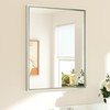 TETOTE Brushed Nickel Bathroom Mirror 24" x 30" Rectangle Beveled