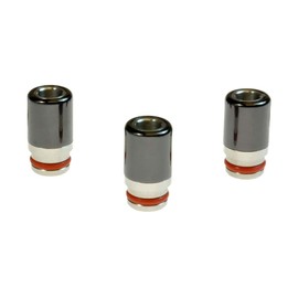 Armerah Tiny 510 Drip Tip eCig Mouthpiece Short/Narrow Zirconia/Steel 3 Pack in Black