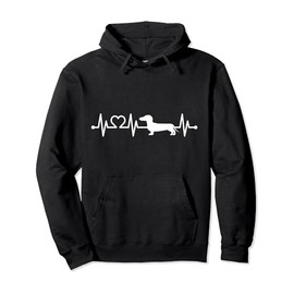 ECG Heartbeat Dachshund Dachshund Top for Dog Owners, Jumper Hoodie