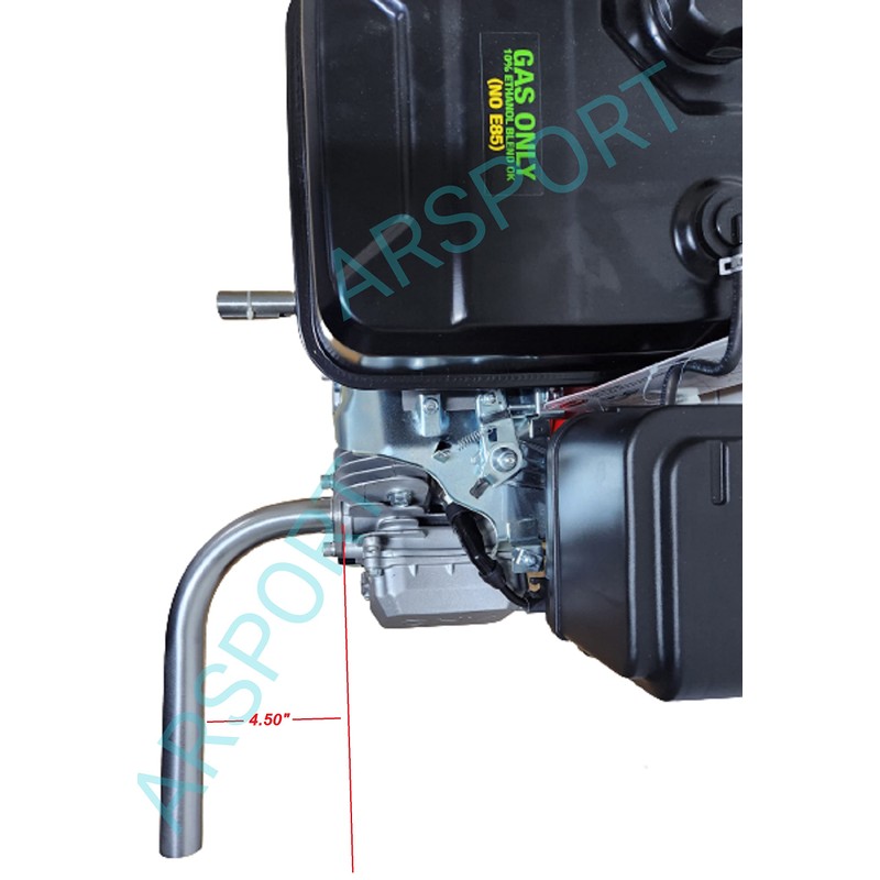 ARSPORT Exhaust Header pipe Compatible with: Predator Max 459, Duroma