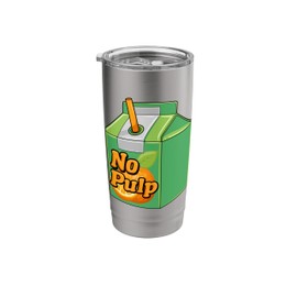 No Pulp Orange Juice Box Orange Slice Fruit Orange Lover Stainless Steel Insulated Tumbler