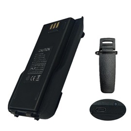 MD-380 Battery for MD-UV380 Two Way Radio 2800mAh Larger Capacity USB-C Charger Li-ion Battery for RT3 RT3S DMR Walkie Talkie Backup Battery with Belt Clip