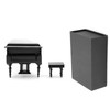 Jenngaoo Miniature Piano Model, Black Piano Musical Instrument Model Wooden