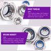 100Pcs 304 Stainless Steel Metric Lock Nut Assortment Kit Perfect