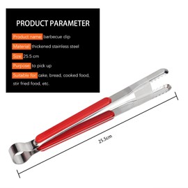 #03 Multipurpose Clip 10 Inch Cooking Tongs Bread Food Tongs Clips 304 Stainless Steel Steak Clip BBQ Tongs Kitchen Tongs