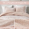 Intelligent Design King/Cal King Blush Comforter Set, Luxury Contemporary Velvet