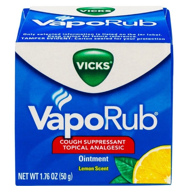 Vicks Vaporub Lemon Scent Ointment 1.76 Oz (Pack of 3)