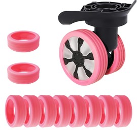 EVARSOL Luggage Wheel Cover Spinner Suitcases Wheel Repair Grip Smooth Mute Portable Travel Bags Wheels Protector Trolley Box Casters Covers Silicone Caster Shoes 10 PCS