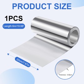 succulentlovers 8'' x 20' Aluminum Flashing Roll - Roof Flashing, 0.2mm Thickness Aluminum Roof Panels, Metal Roof Flashing for Sealing Windows Doors, Shed Weatherproofing Areas
