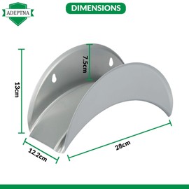 ADEPTNA Wall Mounted Metal Hose Pipe Holder Cable Storage Garden Shed Hose Holder Reel – Space Saving Compact Design