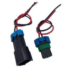 Atsuch A/C Compressor Connector Wiring Harnesses (Male + Female) for Freightliner Columbia 2000-2022, Compatible with SKI 4818, CO 4485C, SKI4417S, 4485SAN, 2264074000