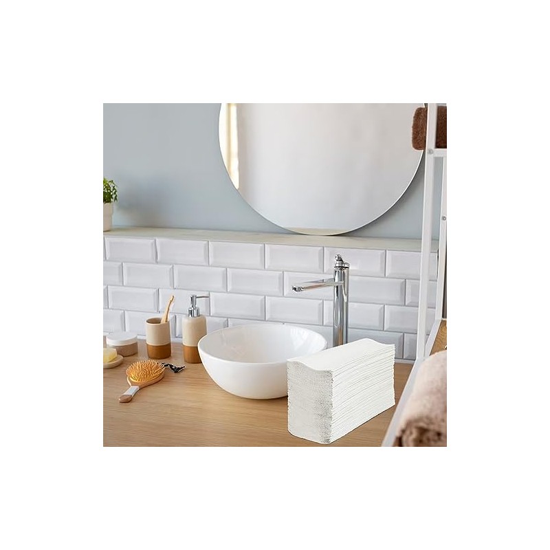 Prefect Stix White MultiFold Paper Towels- Pack of 2-250ct. Total