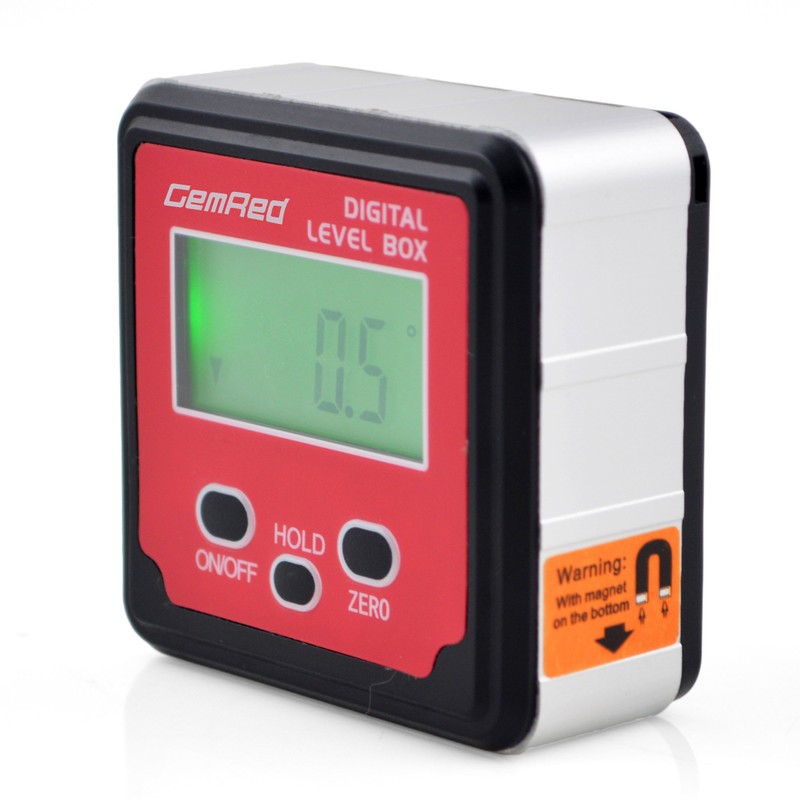 GemRed Digital Level Box Aluminum Angle Finder Level Gauge Bevel