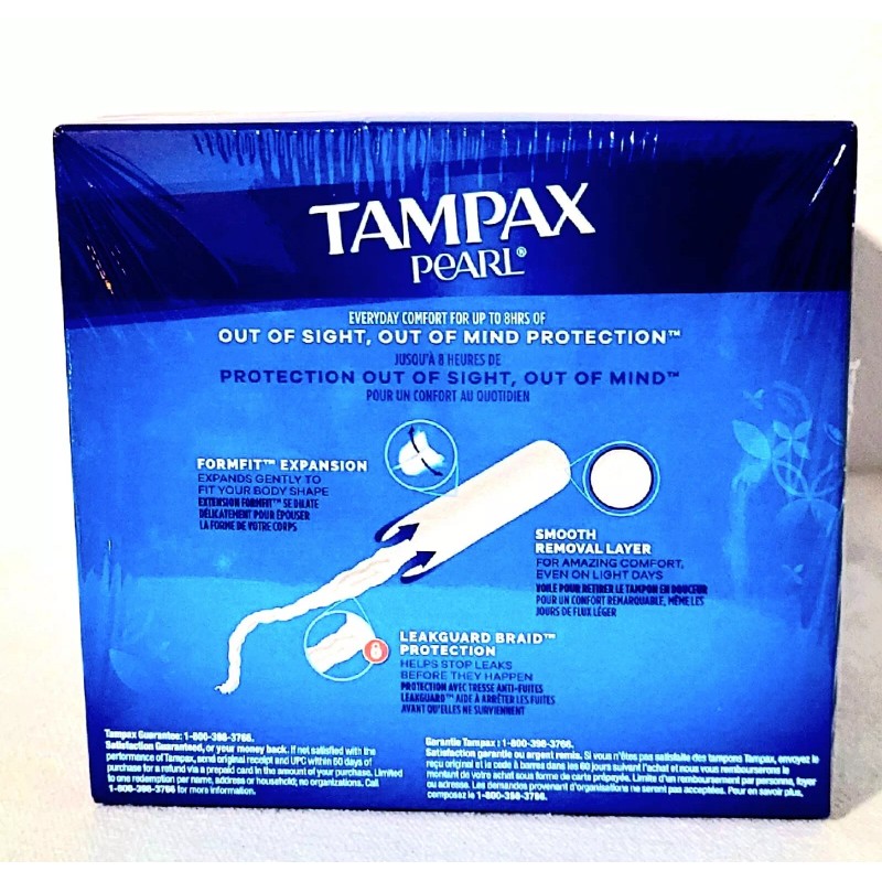 Tampax 3 Tampax Pearl, Tampons, Triple Pack, Super/Super Plus/Ultra Absorbency,34