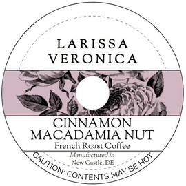 Cinnamon Macadamia Nut French Roast Coffee (Single Serve K-Cup Pods) (Gourmet, Naturally Flavored, Whole Coffee Beans) (12 pods, ZIN: 575287)