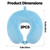 Xelsluthe 2 Pack Neck Pillow Covers with Zipper, Reusable Travel