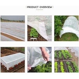 Agfabric Plant Covers Freeze Protection 10Ftx50Ft 0.55oz Frost Blankets for Plants Plant Frost Protection Covers Garden Winter Frost pests Protection,White