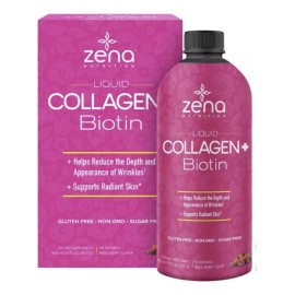 Zena Nutrition Colageno + Biotina Liquida 900ml 30oz Sabor Sin Sabor