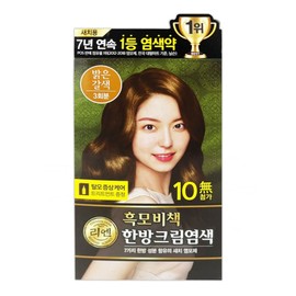 Lien Black Mobichaek Oriental Medicine Gray Hair Dyeing Cream Light Brown 3 servings -O / 리엔 흑모비책 한방 새치염색크림 밝은갈색 3회분 -O