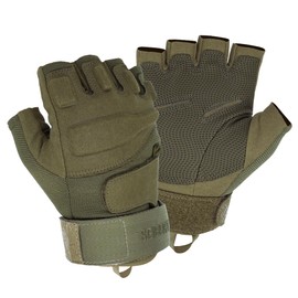 Seibertron S.O.L.A.G 1/2 Finger/Fingerless/Half Finger Multi-Function Sports Gloves Army Green L