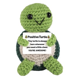 MADGININE Emotional Support Turtle Gift 10 * 7cm Positive Gifts Hand-Woven Emotional Support Plush Suitable for Christmas,Home Desktop Decoration,Emotional Encouragement