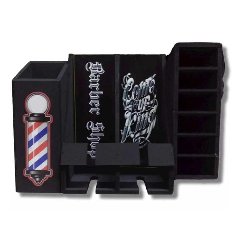 Vintage Porta Maquinas De Madera Negro Para Herramientas Barber Ch