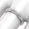Sterling Silver 2.5mm Petite Twisted Vine Simulated Diamond Ring Wedding