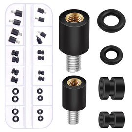Hilitchi 24Pcs M2 M3 Anti-Vibration Standoff Fixed Screws Flight Controller Shock Mount Screw Rubber Studs Shock Absorber Rubber Isolator Mounts Rubber Damper Balls Rubber Washer Rings