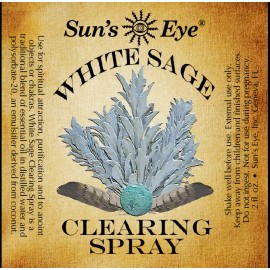 Sun's Eye White Sage Clearing Spray, Sun's Eye Mystic Blends Spray/Mist, Large 8 Oz Bottle