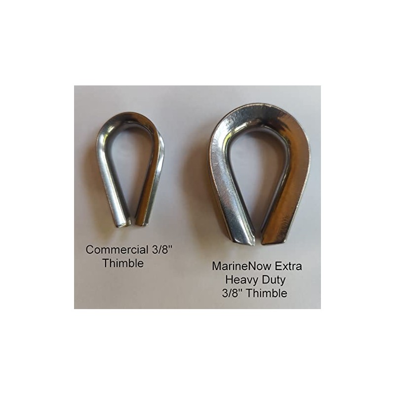 MarineNow Extra Heavy Duty Wire Rope Thimble 316 Stainless Steel