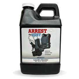 Arrest My Vest Military Grade Laundry Booster Deodorizer For Strong Odor to Get The Sweat Smell Out of Clothes, Uniforms, Police Gear, and All Fabrics - Midnight Scent- 1 64oz Bottle Laundry Supplies