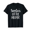 Santa's Little Helper - Cute Funny Christmas Slogan T-Shirt, black