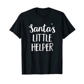 Santa's Little Helper - Cute Funny Christmas Slogan T-Shirt, black