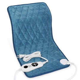 Weighted Heating Pad-Electric Heating Pads for Back,Neck,Abdomen,Moist Heated Pad for Shoulder,Knee,Hot Pad for Arms and Legs,Dry&Moist Heat & Auto Shut Off(Weighted Deepskyblue,12''×24'')