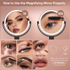 Rechargeable Lighted Makeup Mirror,10X Magnification, 7 Inch