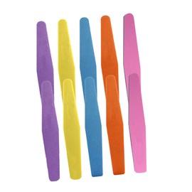 Minkissy 10pcs Rhombus Nail Buffer Sponge Files for Professional Manicure Double-Sided Nail Polisher for Natural False Safe Material Random Colors