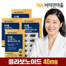 Vitamin Village 비타민마을 트리플 프로폴리스 플라보노이드 40mg 30캡슐 x 4박스 (총4개월분) Vitamin Village Triple Propolis Flavonoid 40mg 30 Capsules x 4 Boxes (Total 4 Months Supply)